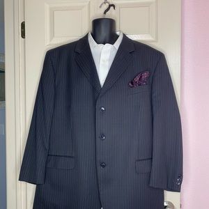 JNY 50R Classic Wool Pinstripe Jacket Big Man